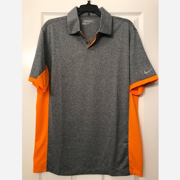 orange nike golf shirt
